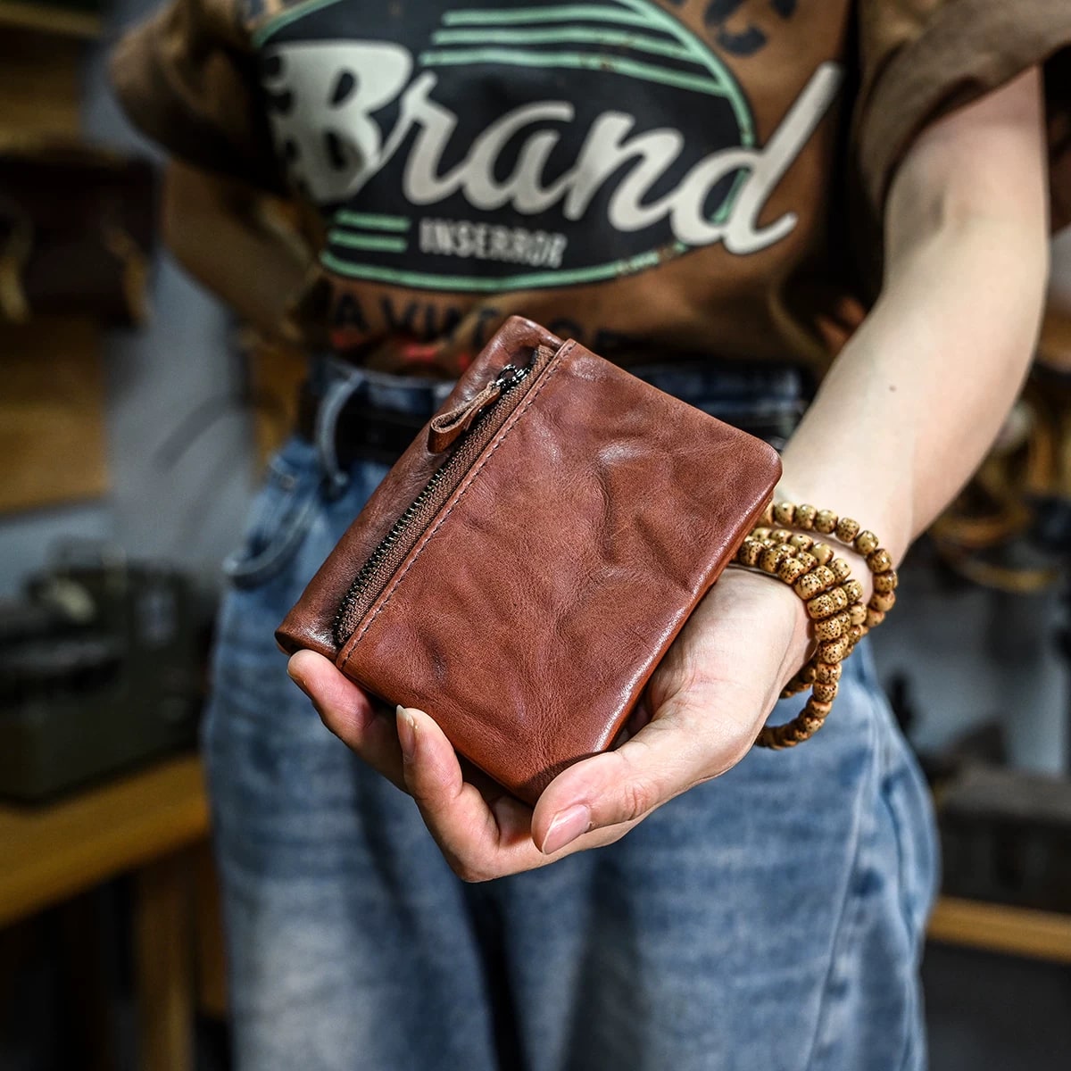 Vegetable-Tanned Cowhide Bifold Wallet photo 3