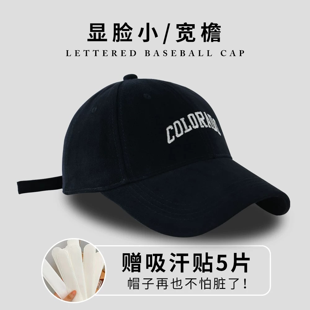 Wide-Brim Lettered Baseball Cap photo 5