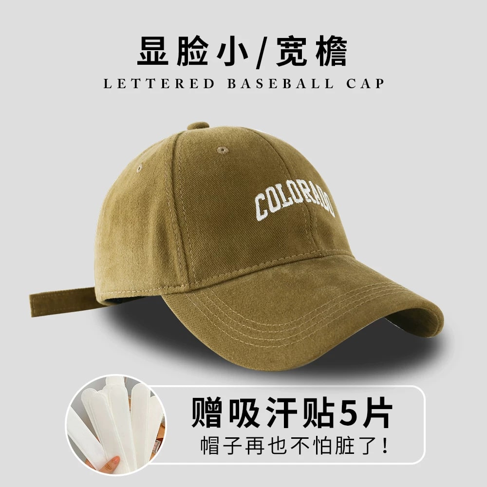 Wide-Brim Lettered Baseball Cap photo 3