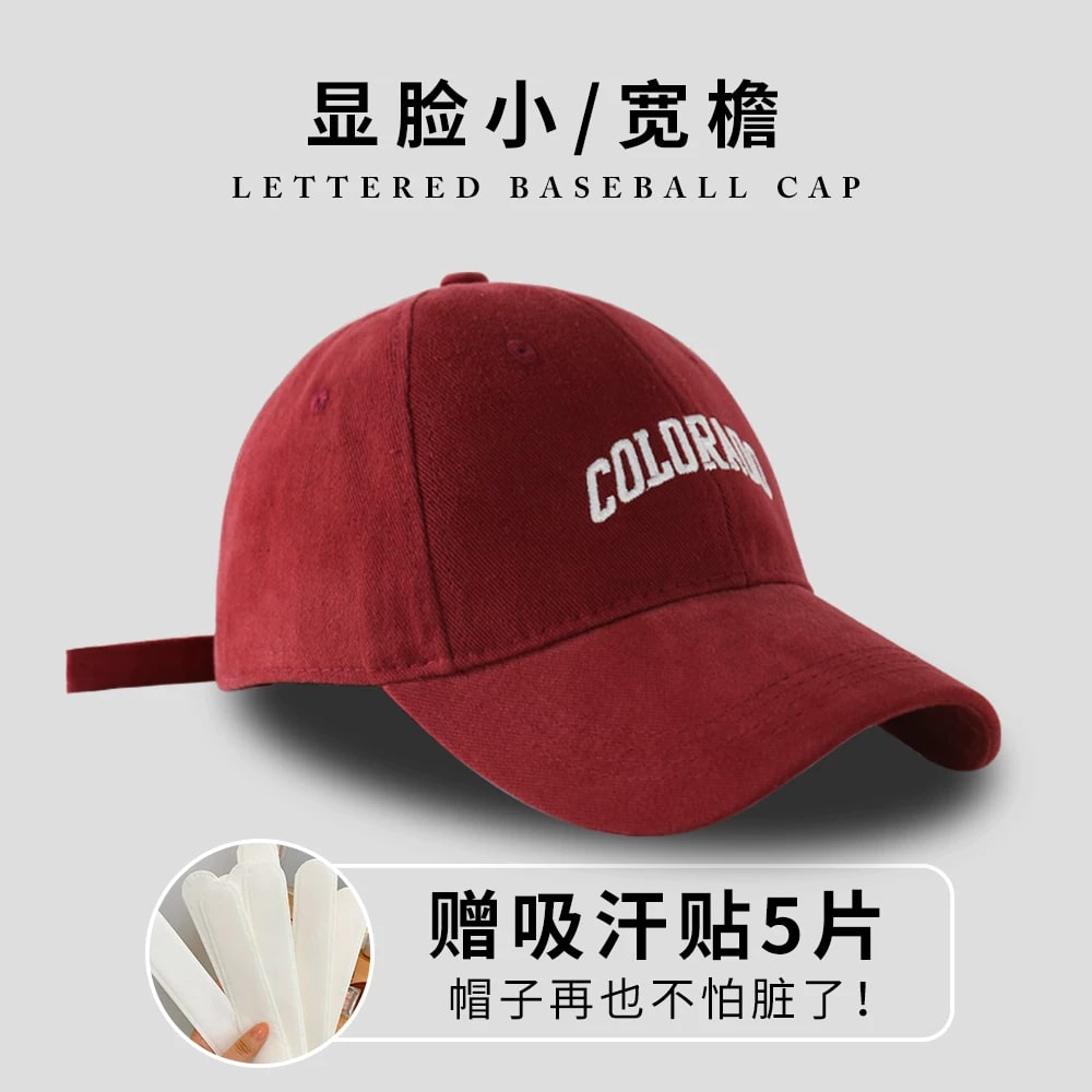 Wide-Brim Lettered Baseball Cap photo 6