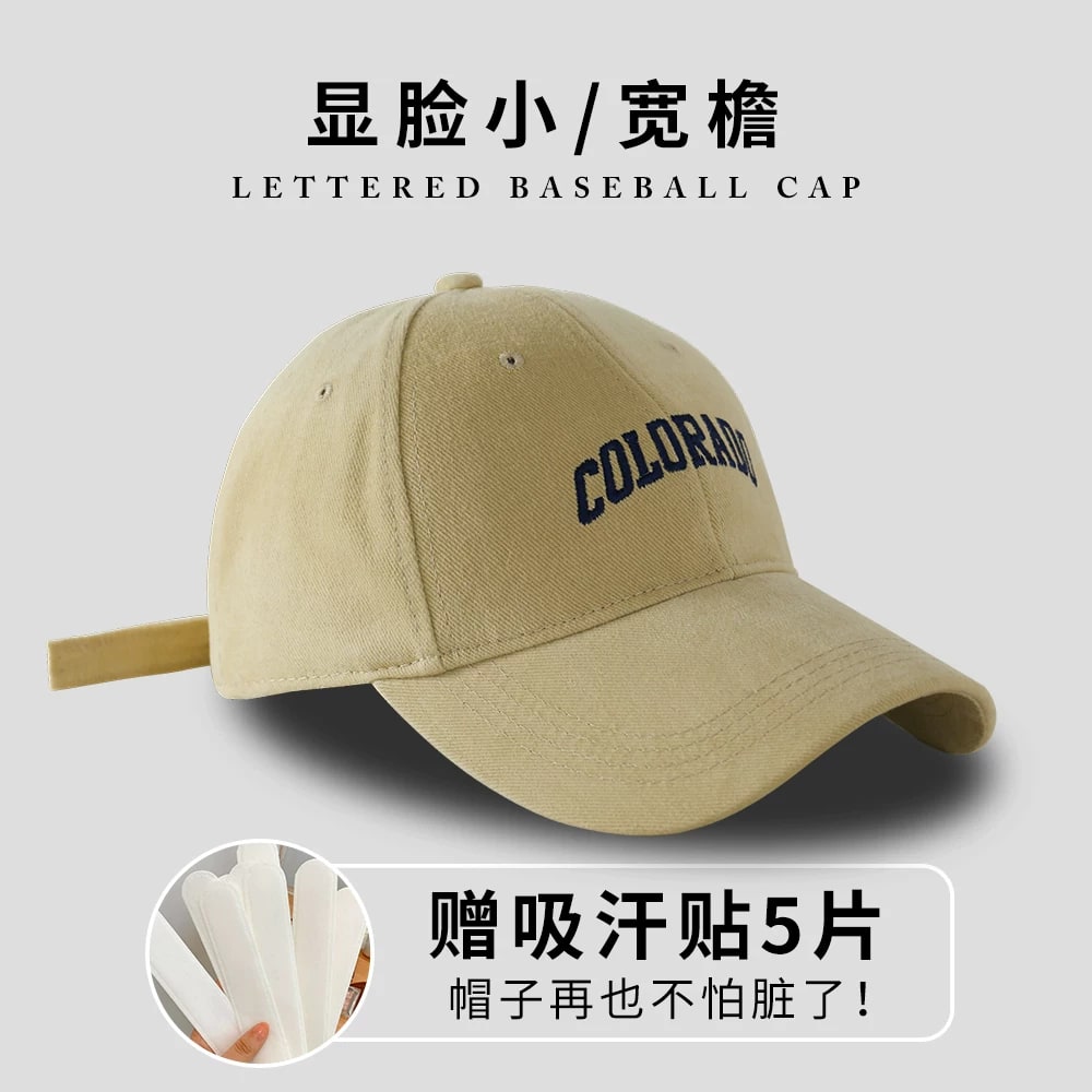 Wide-Brim Lettered Baseball Cap photo 4