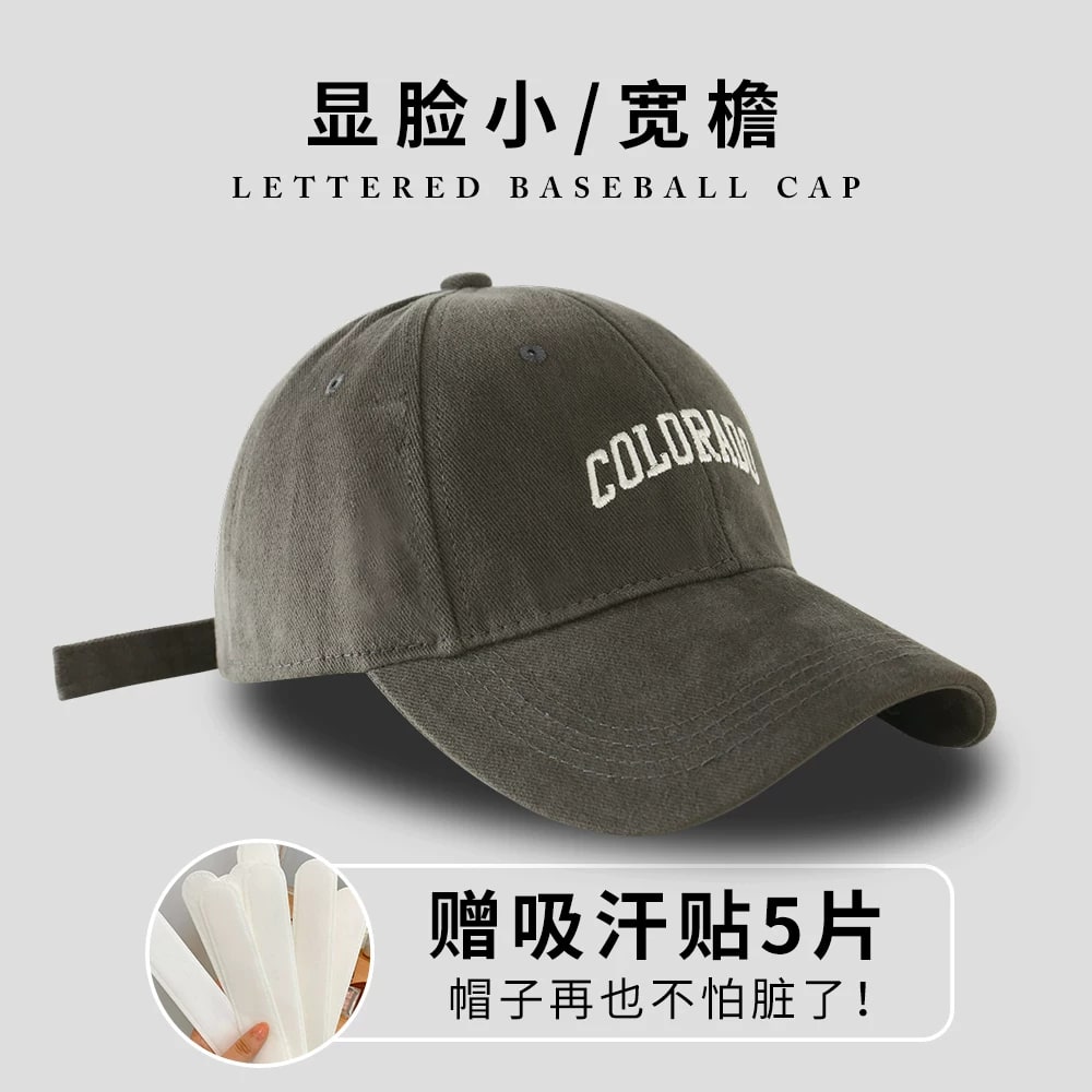 Wide-Brim Lettered Baseball Cap photo 2