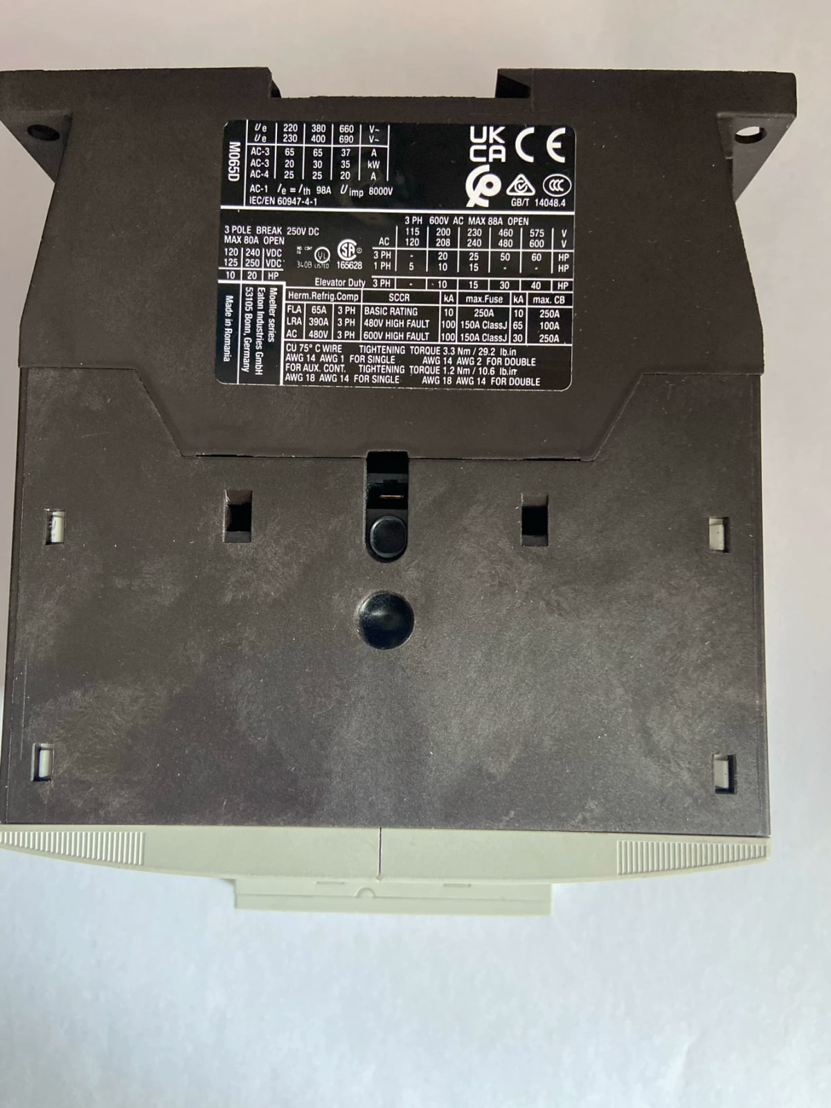Eaton Moeller DILM65 3-Pole AC Contactor, 230 V 50 Hz photo 5