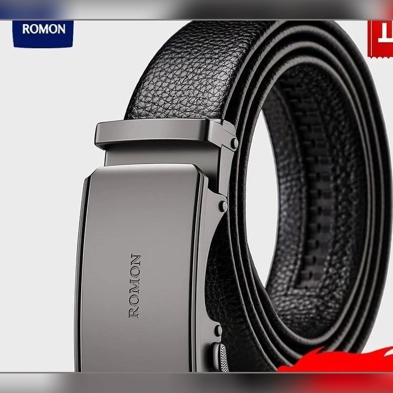 ROMON Men's Automatic-Buckle Leather Belt — Fashion on G+ Market