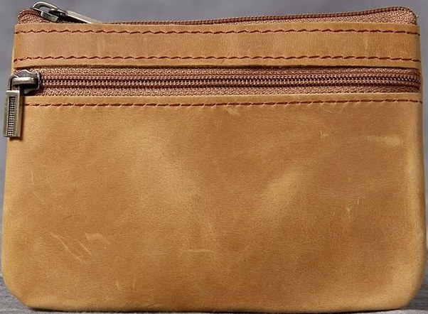 Full Grain Leather Mini Zip Pouch — Fashion on G+ Market