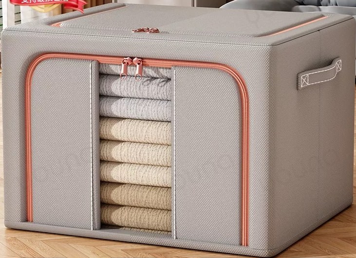 Fabric Storage Box with Steel Frame and Clear Window — Home & Furniture on G+ Market
