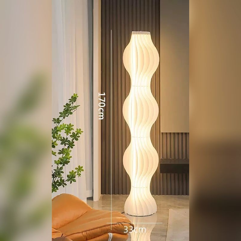 Ribbed Column Floor Lamp 170cm Cream Acrylic Shade — Home & Furniture on G+ Market