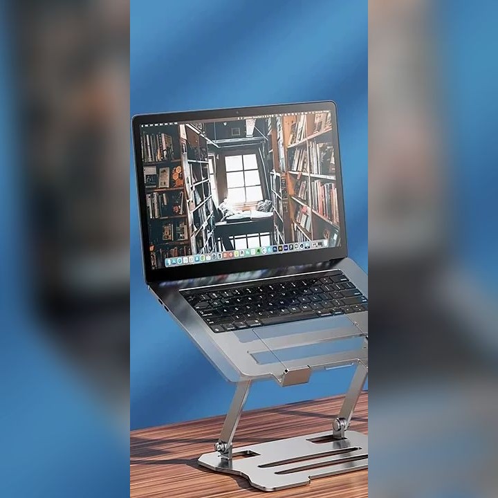 Folding Metal Laptop Stand, Height Adjustable — Electronics on G+ Market