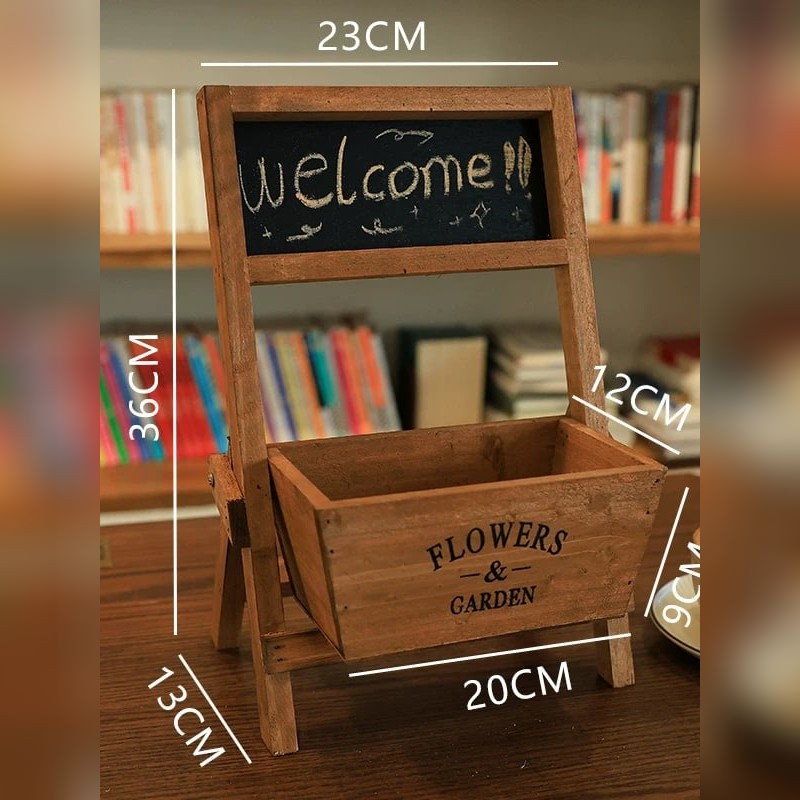 Wooden Blackboard Planter with Chalk — Home & Furniture on G+ Market