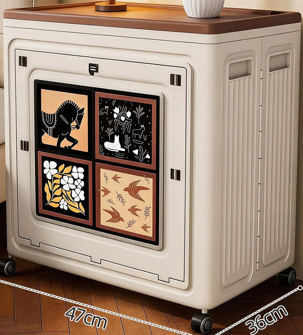 Folding Storage Cabinet with Castors — Home & Furniture on G+ Market