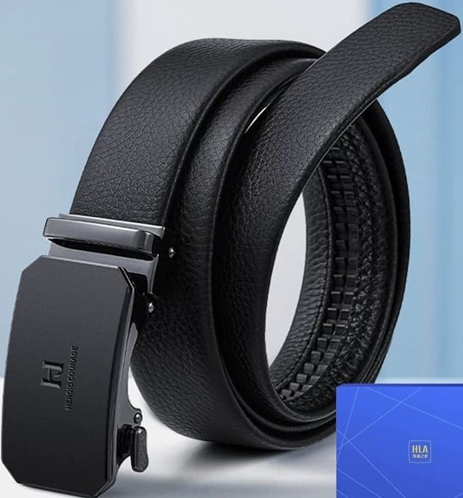HLA Full-Grain Leather Belt with Automatic Buckle — Fashion on G+ Market