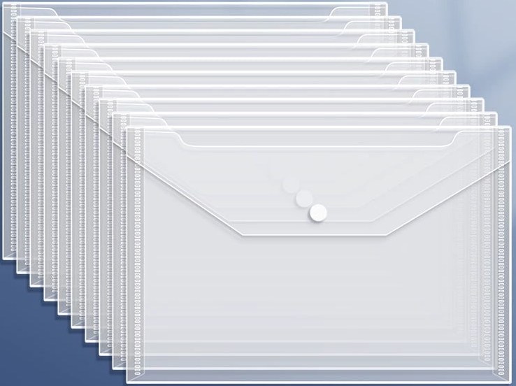 A4 Clear Snap-Button Document Wallets — All products on G+ Market