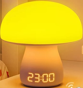 Mushroom Nursery Night Light with Clock, Touch and Remote — Home & Furniture on G+ Market
