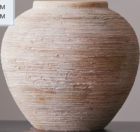 Ribbed Stoneware Vase, Wabi-Sabi Finish — Home & Furniture on G+ Market