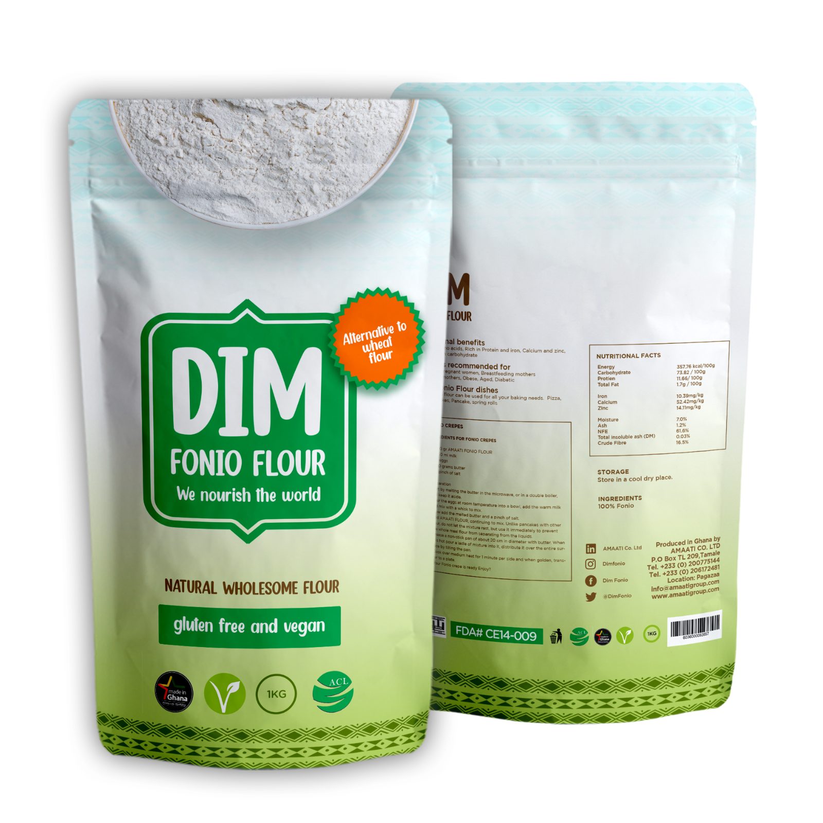 Dim Fonio 1kg flour — Groceries on G+ Market