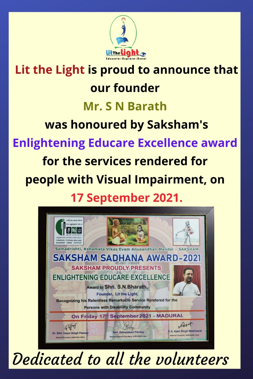 Saksham Sadhana Award 2021 - Enlightening Educare Excellence 