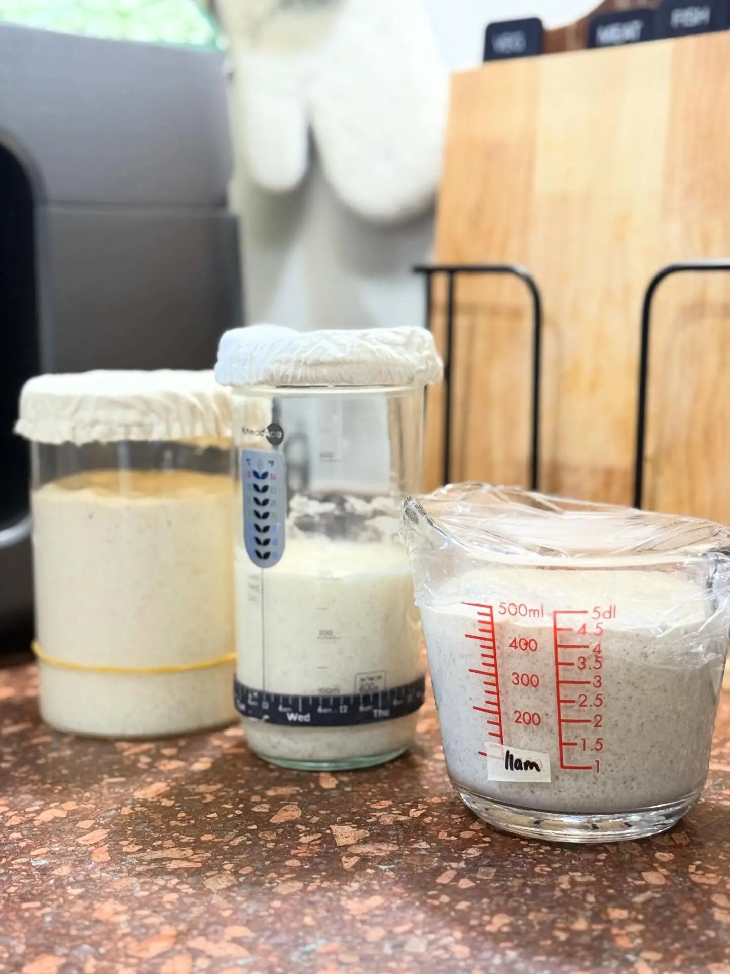 Different starters for different breads.