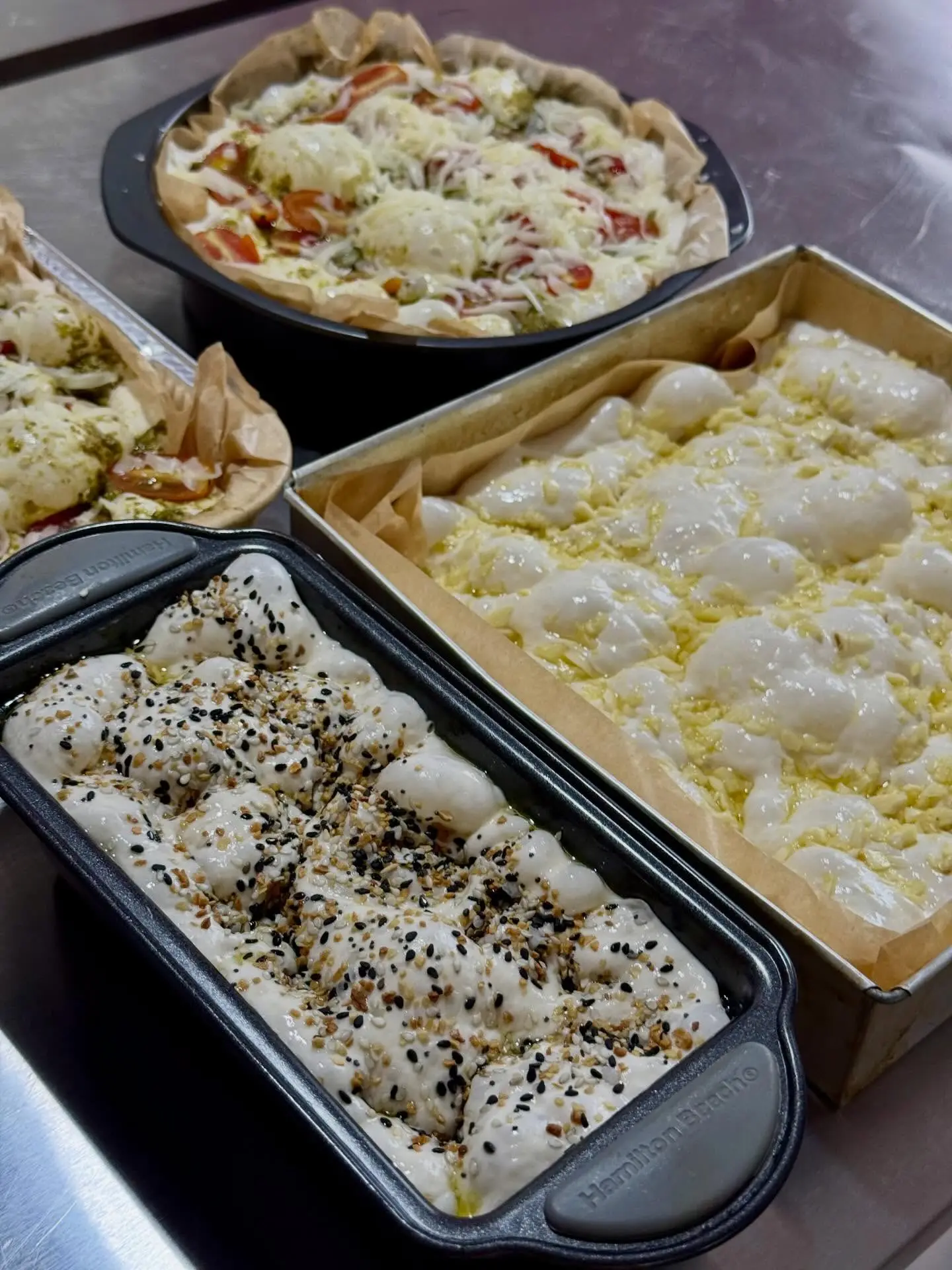 This focaccia rests cold for 48 hours. 1