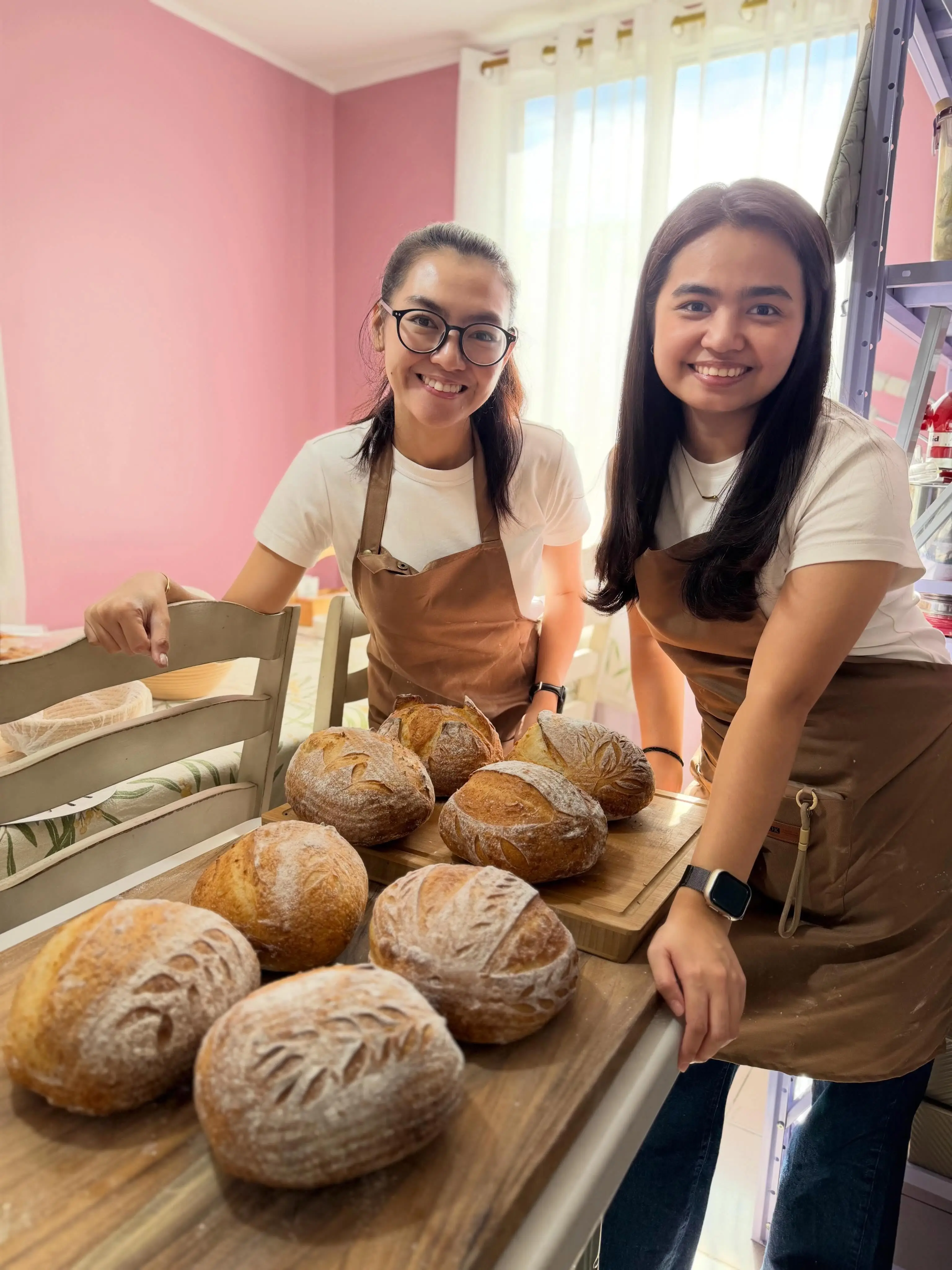 Growing up together, learning together, and now baking sourdough together. 1