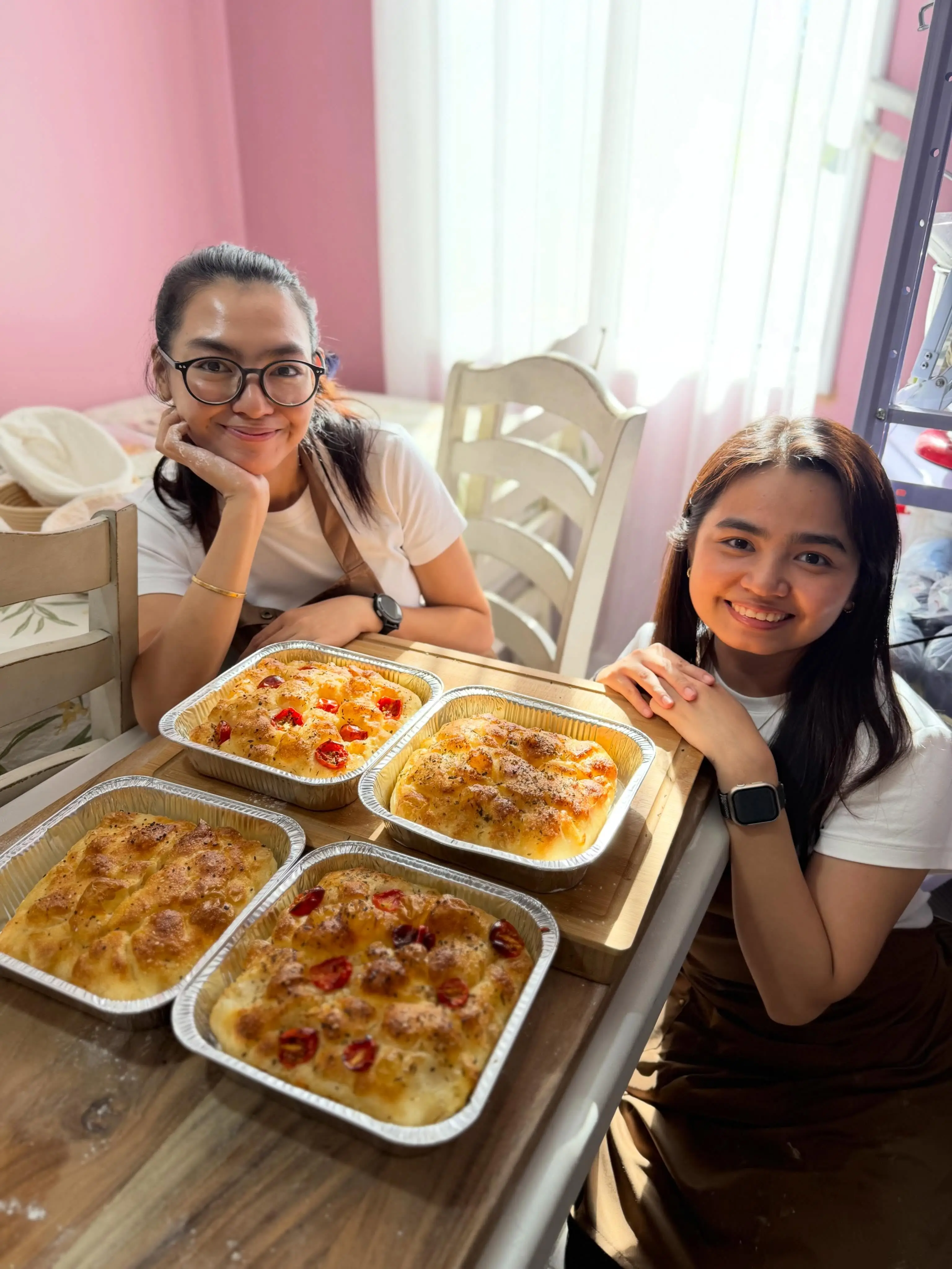 Growing up together, learning together, and now baking sourdough together. 3