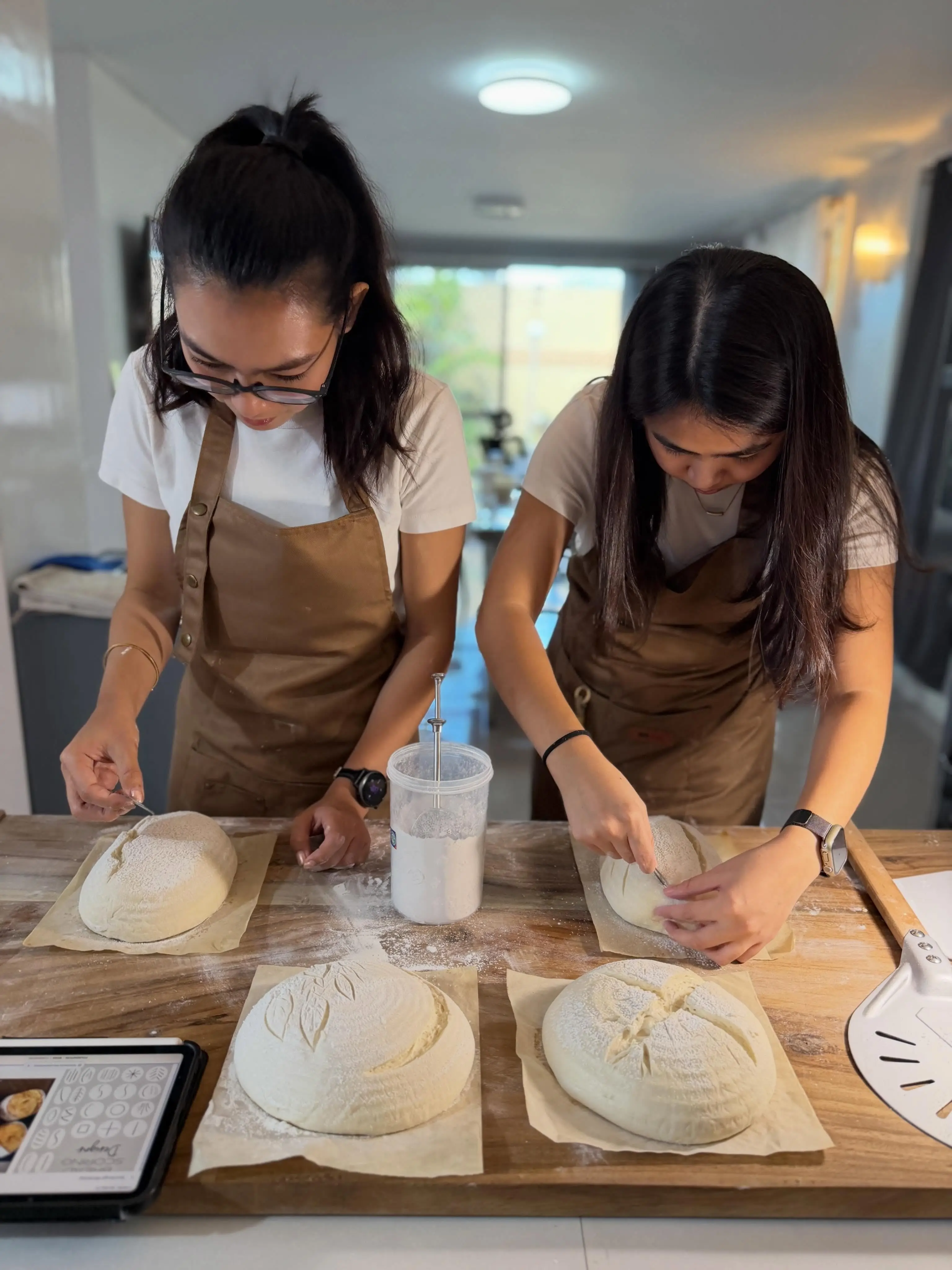 Growing up together, learning together, and now baking sourdough together. 4