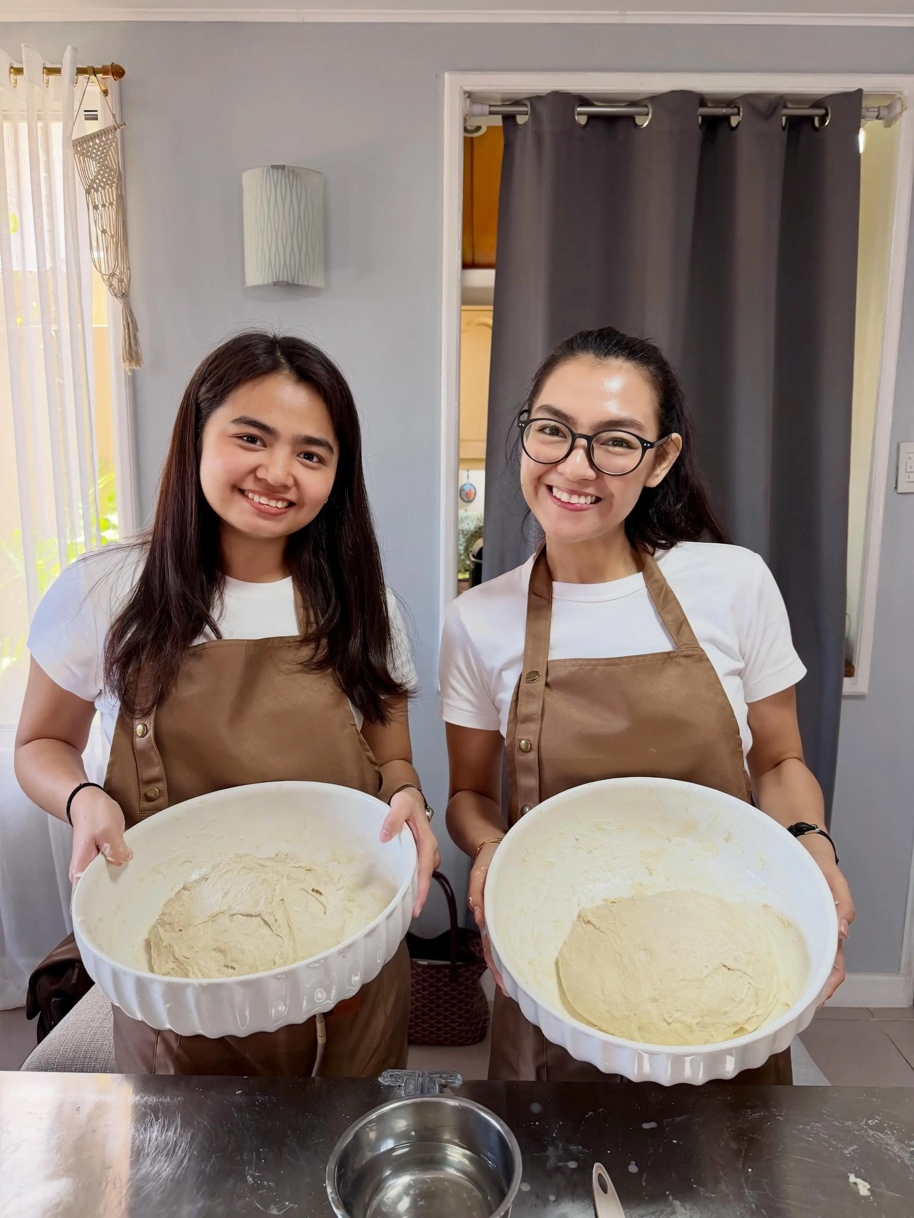 Growing up together, learning together, and now baking sourdough together. 6