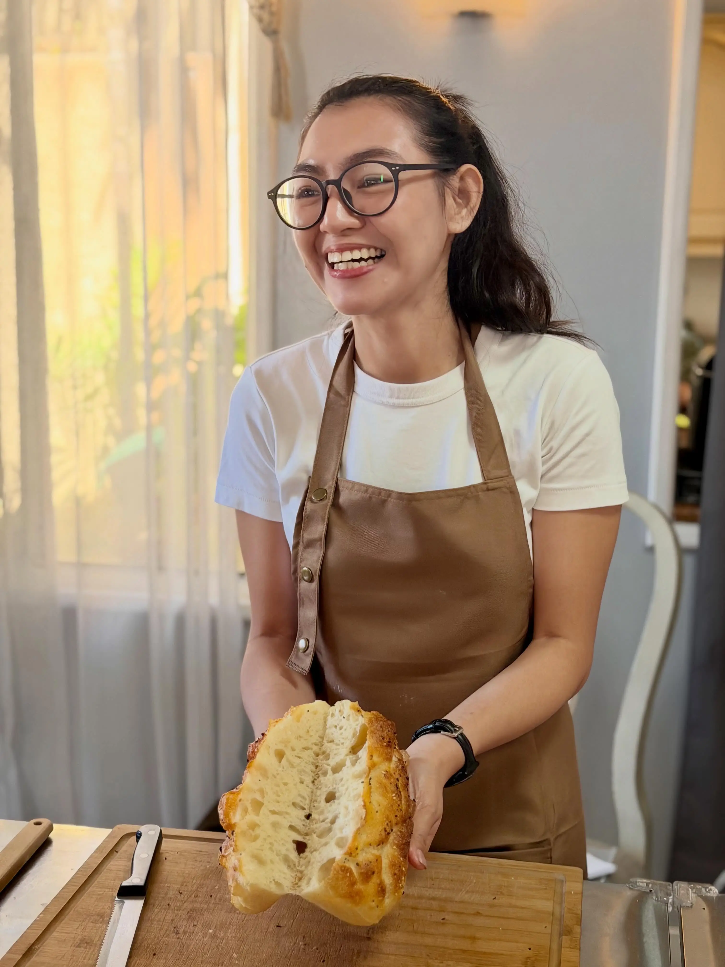 Growing up together, learning together, and now baking sourdough together. 9