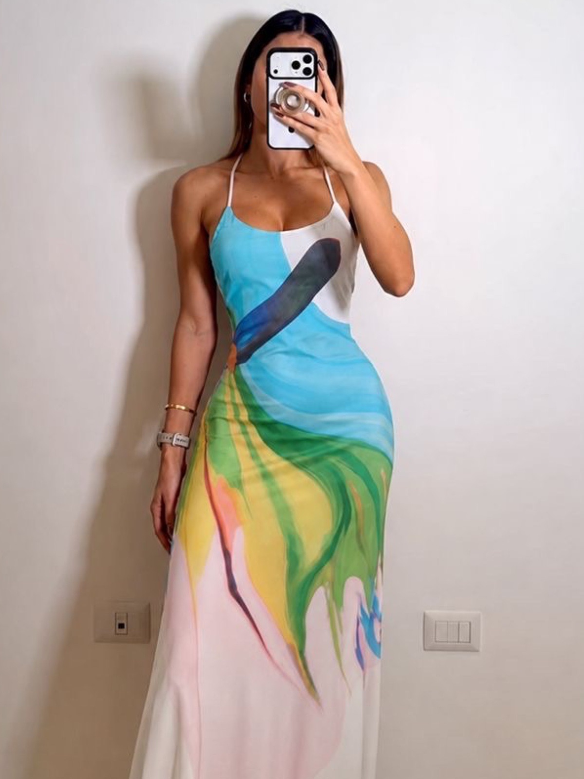 Vestido Seda Estampado - (p123ves07)