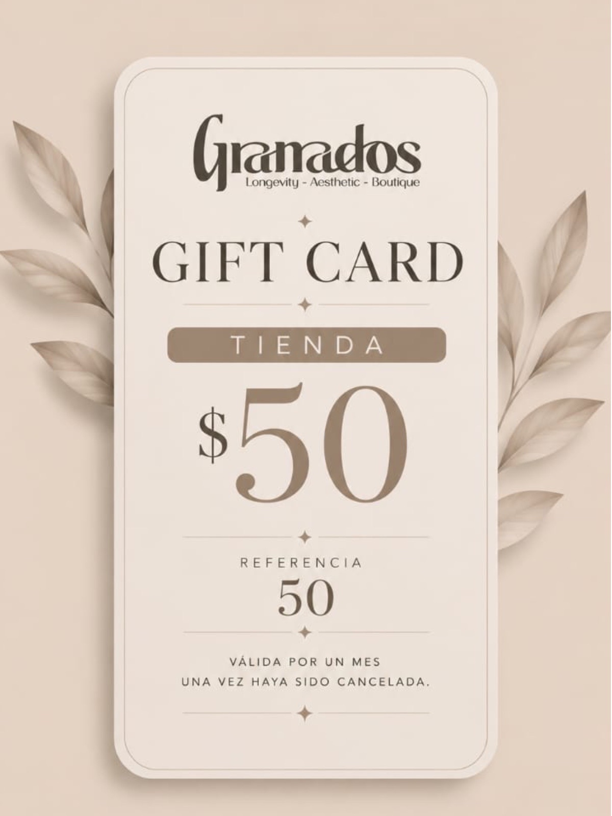 Gift Card Online Tienda