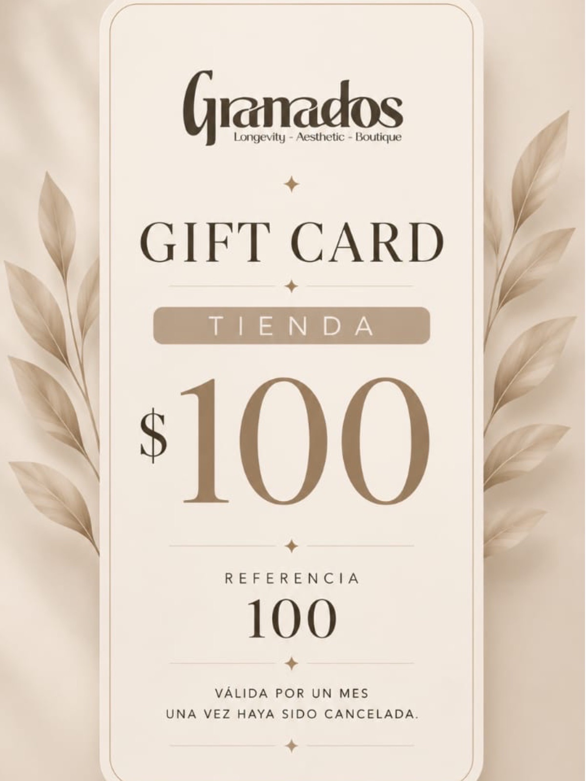Gift Card Online Tienda