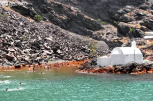 Hot Springs - Santorini sailing route