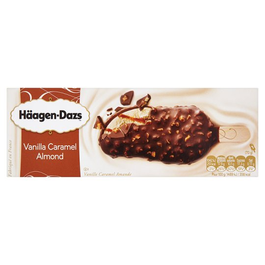 Häagen Dazs vanília jégkrém belga csokoládéval, karamell öntettel és mandulával 80 ml