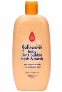 Johnson's Baby 2 az 1 ben buborékos habfürdő és tusfürdő 500 ml