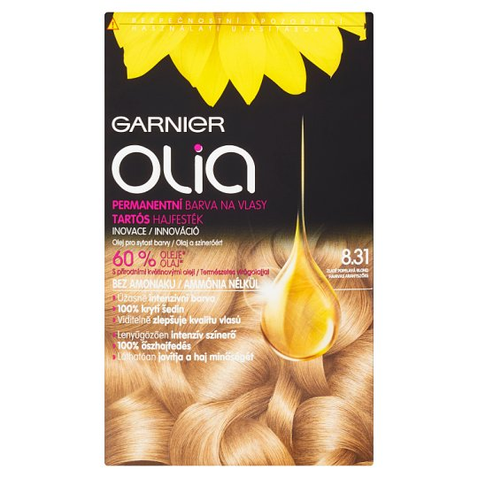 Garnier Olia 8.31 Hamvas Aranyszőke tartós hajfesték