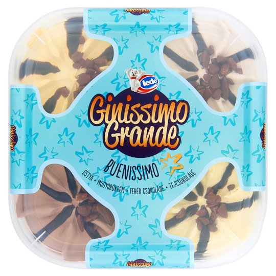 Ledo Ginissimo Grande Buenissimo ostya, mogyorókrém, fehércsokoládé és tejcsokoládé jégkrém 1650 ml