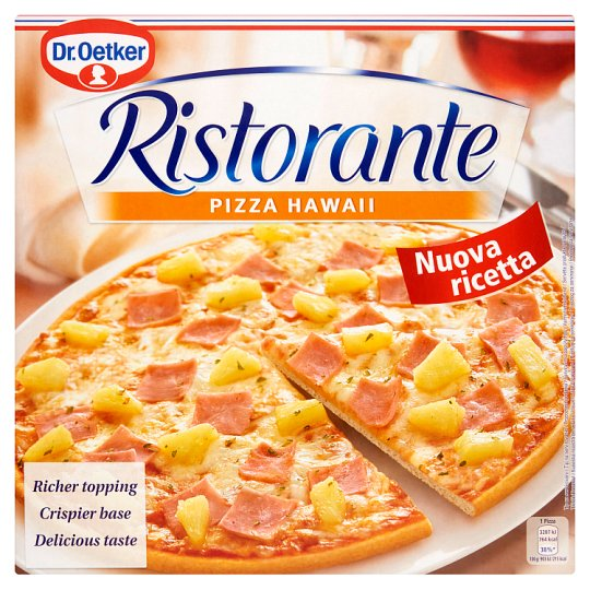 Dr. Oetker Ristorante Pizza Hawaii gyorsfagyasztott ananászos sonkás sajtos pizza 355 g