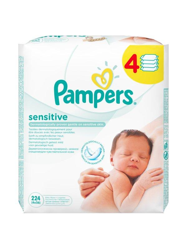 Pampers Pampers Sensitive Baba Törlőkendő 4x56 Db