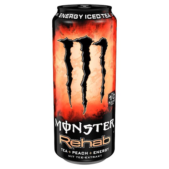 Monster Energy Rehab Iced Tea szénsavmentes hipotóniás ital cukorral és édesítőszerekkel 500 ml