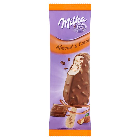 Milka mandulás karamell pálcikás jégkrém 100 ml