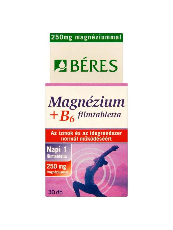 Béres Egészségtár Magnézium+B6 filmtabletta, 30 db