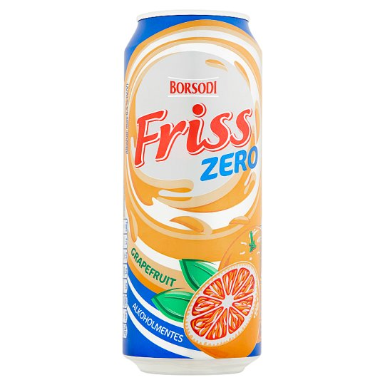 Borsodi Friss Zero grapefruitos ital és alkoholmentes világos sör keveréke 0,5% 0,5 l