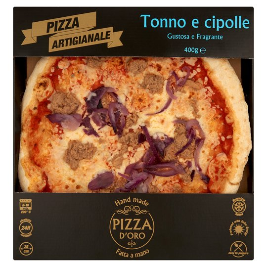 Pizza D'Oro Tonno e cipolle gyorsfagyasztott kézműves pizza 400 g