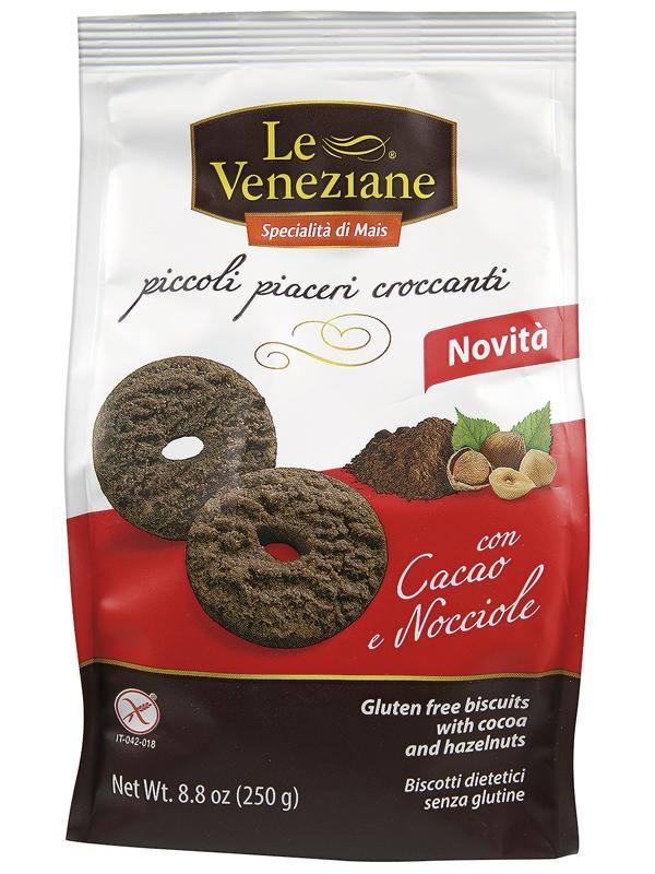 Le Veneziane Gluténmentes kakaós keksz, 250 g