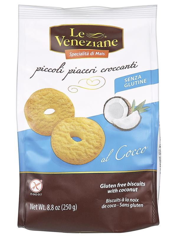 Le Veneziane Gluténmentes kókuszos keksz, 250 g