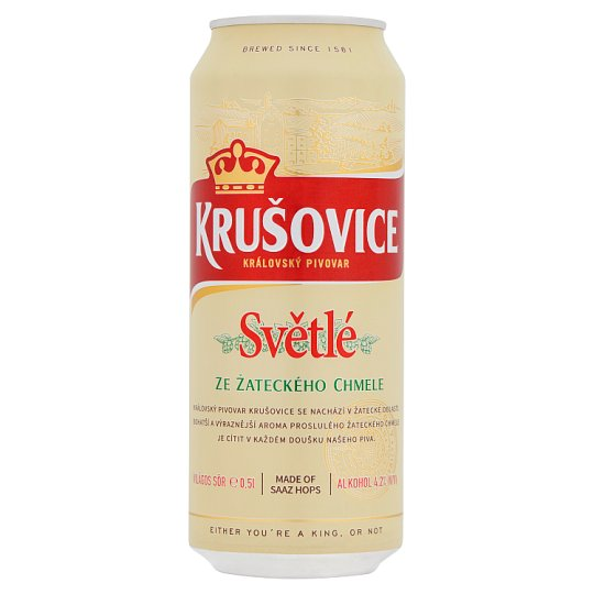 Krušovice Světlé eredeti cseh import világos sör 4,2% 0,5 l üveg