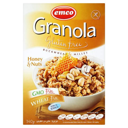 Emco Granola gluténmentes müzli mézzel és mogyoróval 340 g