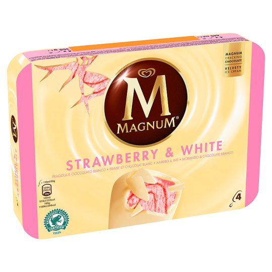 Magnum eper fehércsokoládé multipack jégkrém 4 x 110 ml
