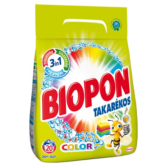 Biopon Takarékos Color mosószer por színes ruhákhoz 20 mosás 14 kg