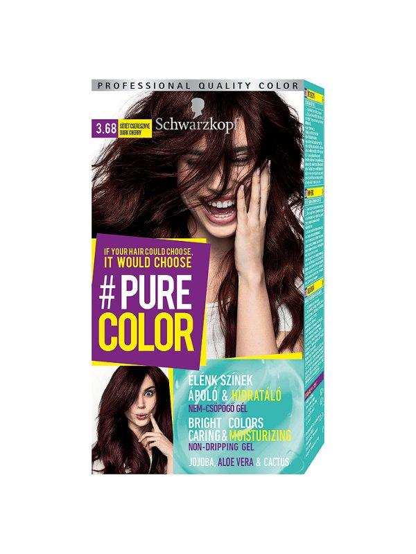 Schwarzkopf #Pure Color #Pure Color tartós hajfesték 3.68 sötét cseresznye, 1 db