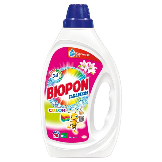 Biopon Takarékos Color Liliom mosószer színes ruhákhoz 20 mosás 1 l